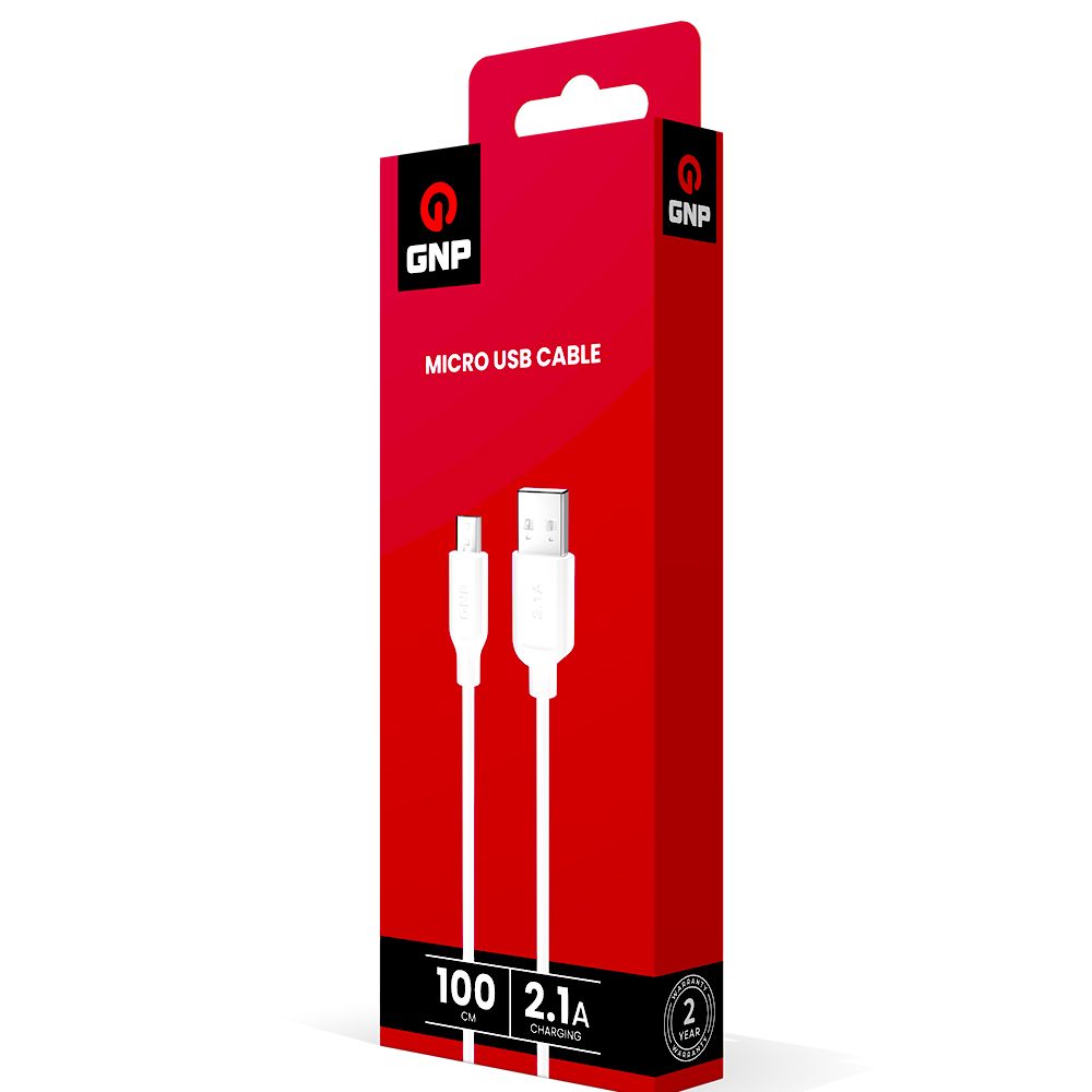 GNP 2.1 Mah Micro USB Beyaz Şarj kablosu