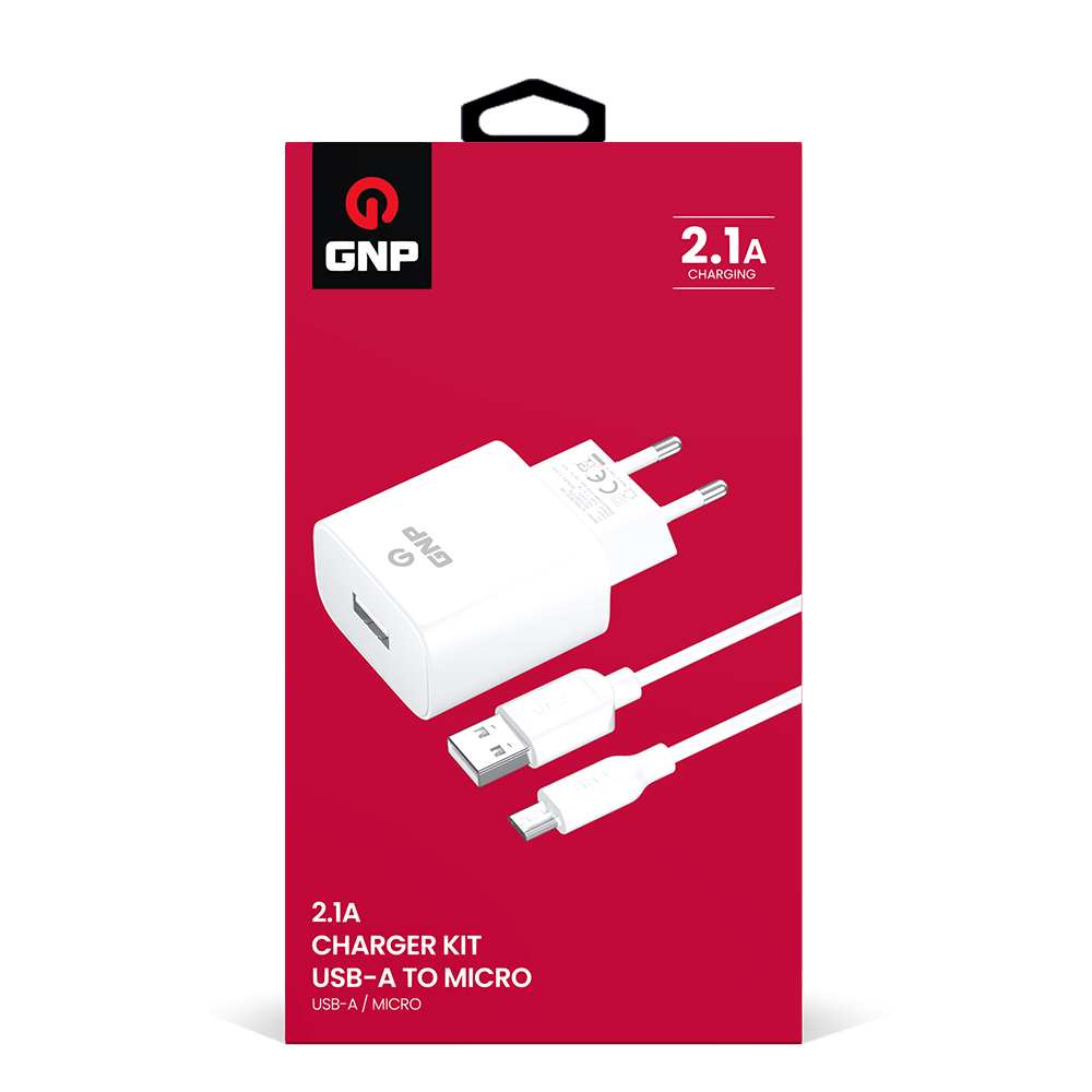 GNP 2.1 Mah Micro USB Kablo Ve Şarj Cihazı Beyaz