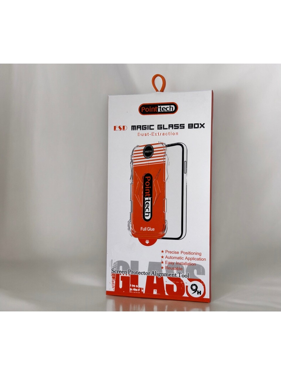 Pointtech Apple iPhone 16 PROMAX Ekran Koruyucu Kurma Aparatlı 9h Temperli Kırılmaz Cam